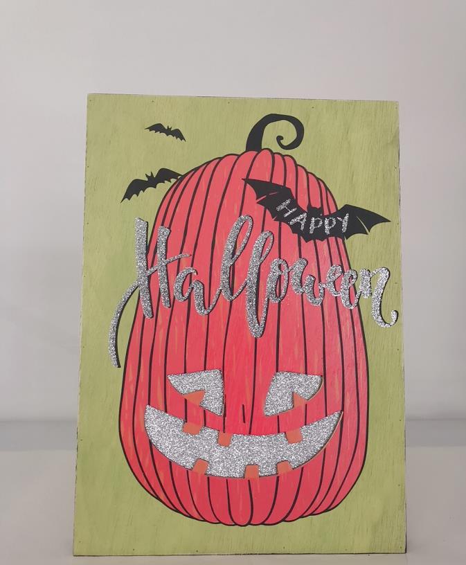 Halloween wooden pumpkin hanging sign suppliers